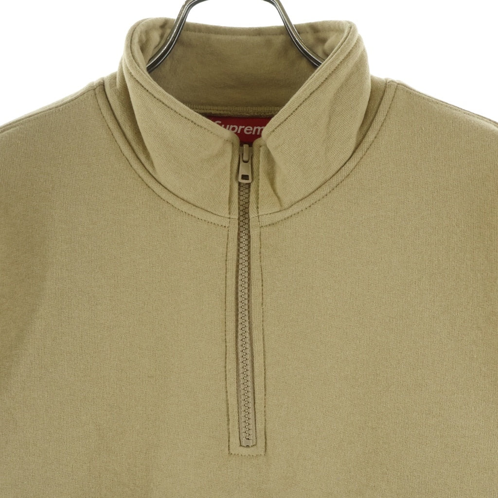 SUPREME(シュプリーム) 24AW Collegiate Half Zip Pullover カレッジロゴ ハーフジップ プルオーバー スウェットトレーナー ベージュ