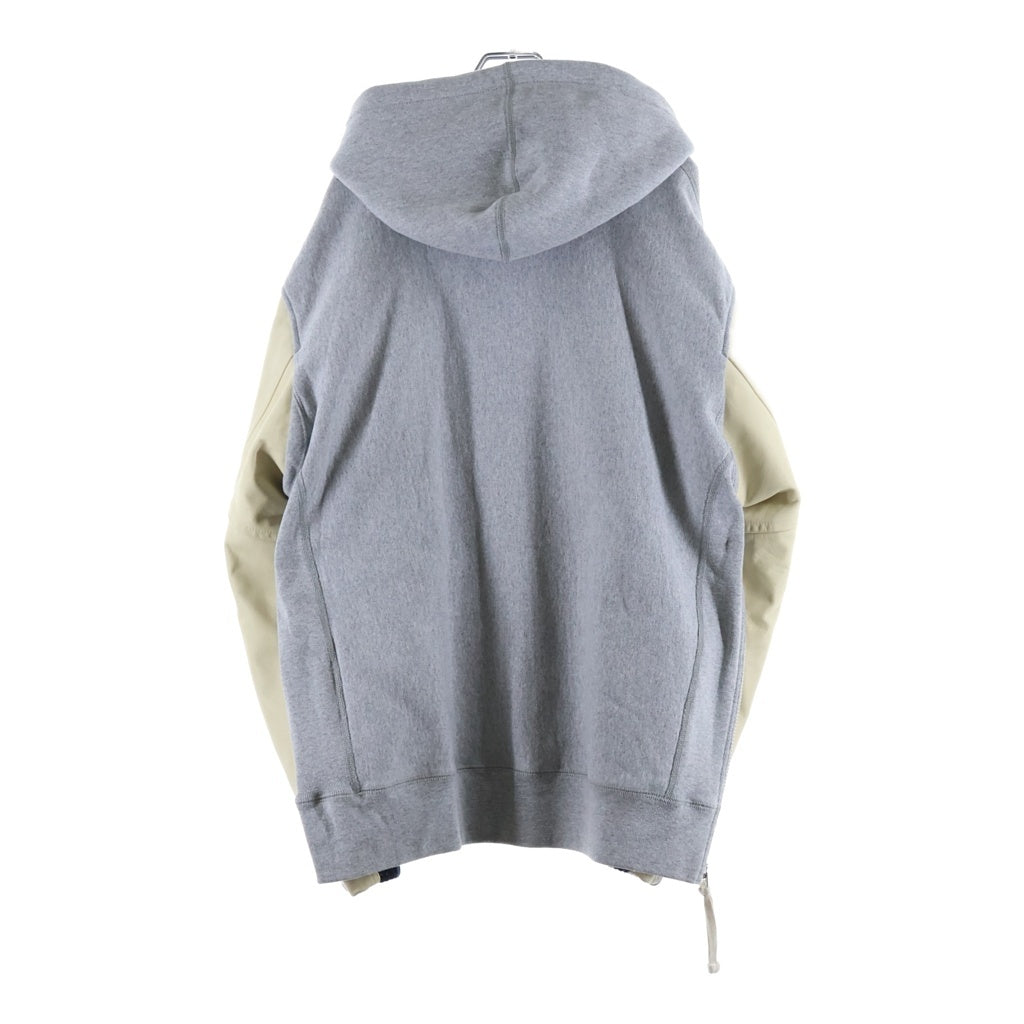 SUPREME(シュプリーム) 21AW × JUNYA WATANABE COMME des GARCONS Customized Hoodie ジュンヤワタナベ コムデギャルソン アームレザー切替 フーディーパーカー WH-T401