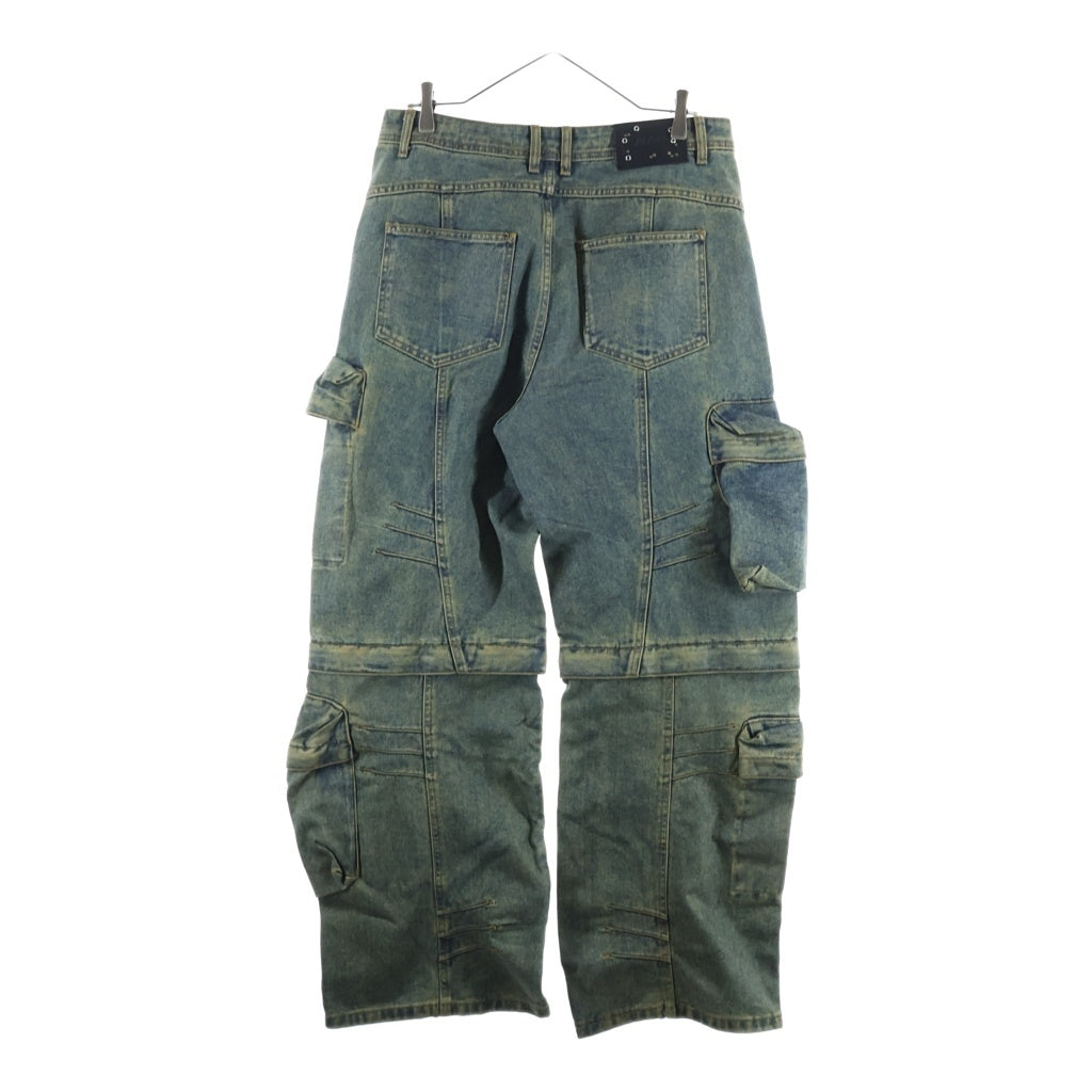 ADSB ANDERSSON BELL(アンダースンベル) CARGO COATED WIDE LEG JEANS カーゴ コーテッド ワイド レッグ ジーンズ コーテイング加工 カーゴパンツ インディゴブルー apa749m apa749m
