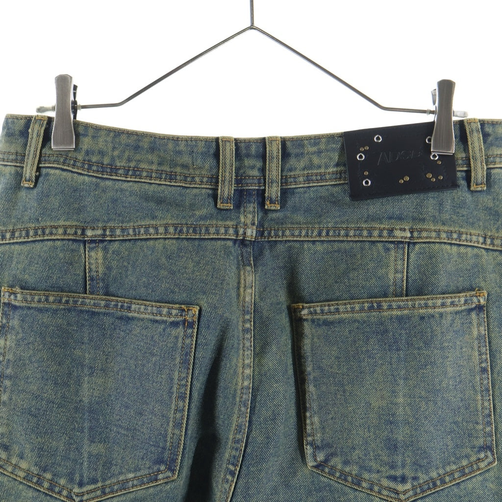ADSB ANDERSSON BELL(アンダースンベル) CARGO COATED WIDE LEG JEANS カーゴ コーテッド ワイド レッグ ジーンズ コーテイング加工 カーゴパンツ インディゴブルー apa749m apa749m