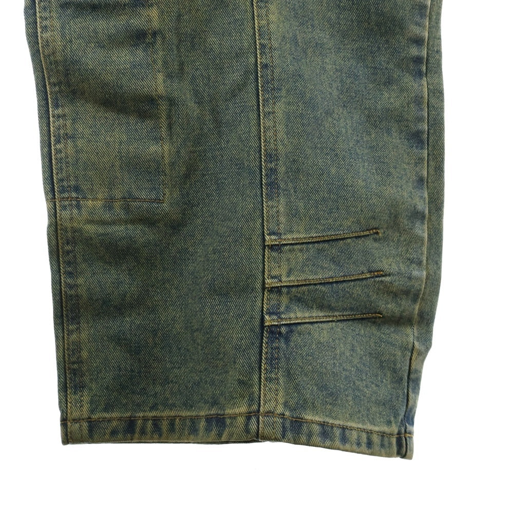 ADSB ANDERSSON BELL(アンダースンベル) CARGO COATED WIDE LEG JEANS カーゴ コーテッド ワイド レッグ ジーンズ コーテイング加工 カーゴパンツ インディゴブルー apa749m apa749m