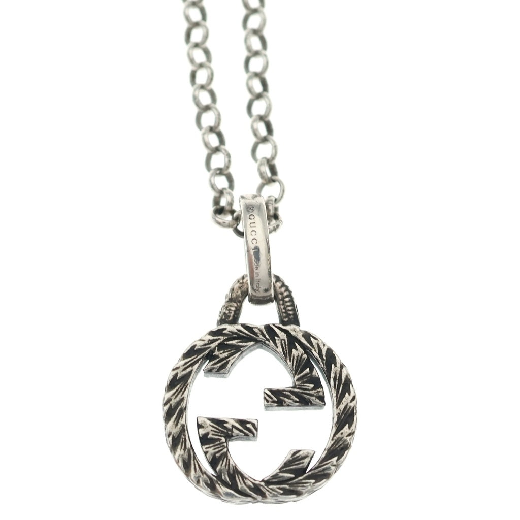 GUCCI(グッチ) Interlocking G Pendant Necklace インターロッキング GGロゴ ネックレス シルバー 455535 J8400 455535 J8400 レディース