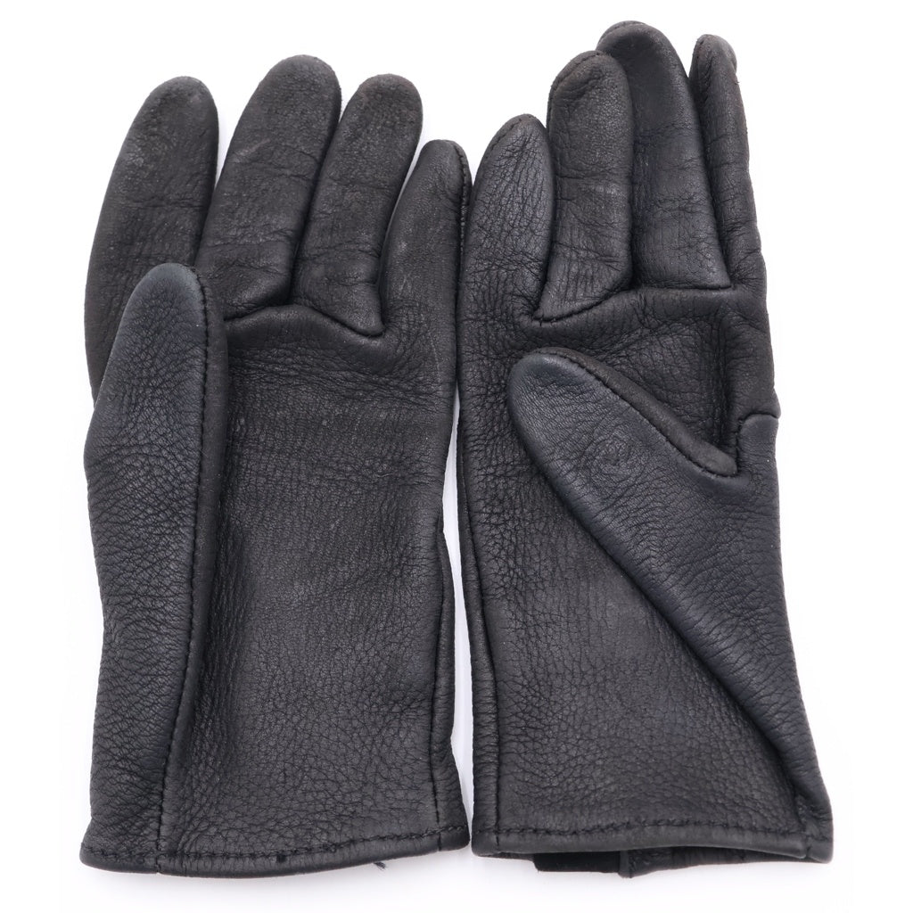 CHROME HEARTS(クロムハーツ) DGR ZIP GROVE ダガージップ レザーグローブ ブラック