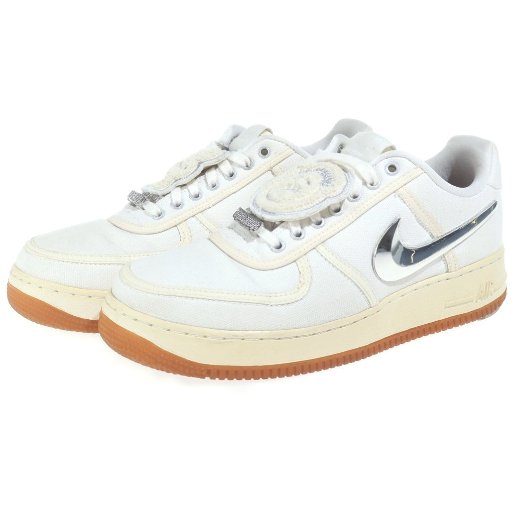 NIKE(ナイキ) ×TRAVIS SCOTT AIR FORCE1 LOW エアフォース1 トラヴィススコット ローカットスニーカー ホワイト US9.5/27.5cm AQ4211-100
