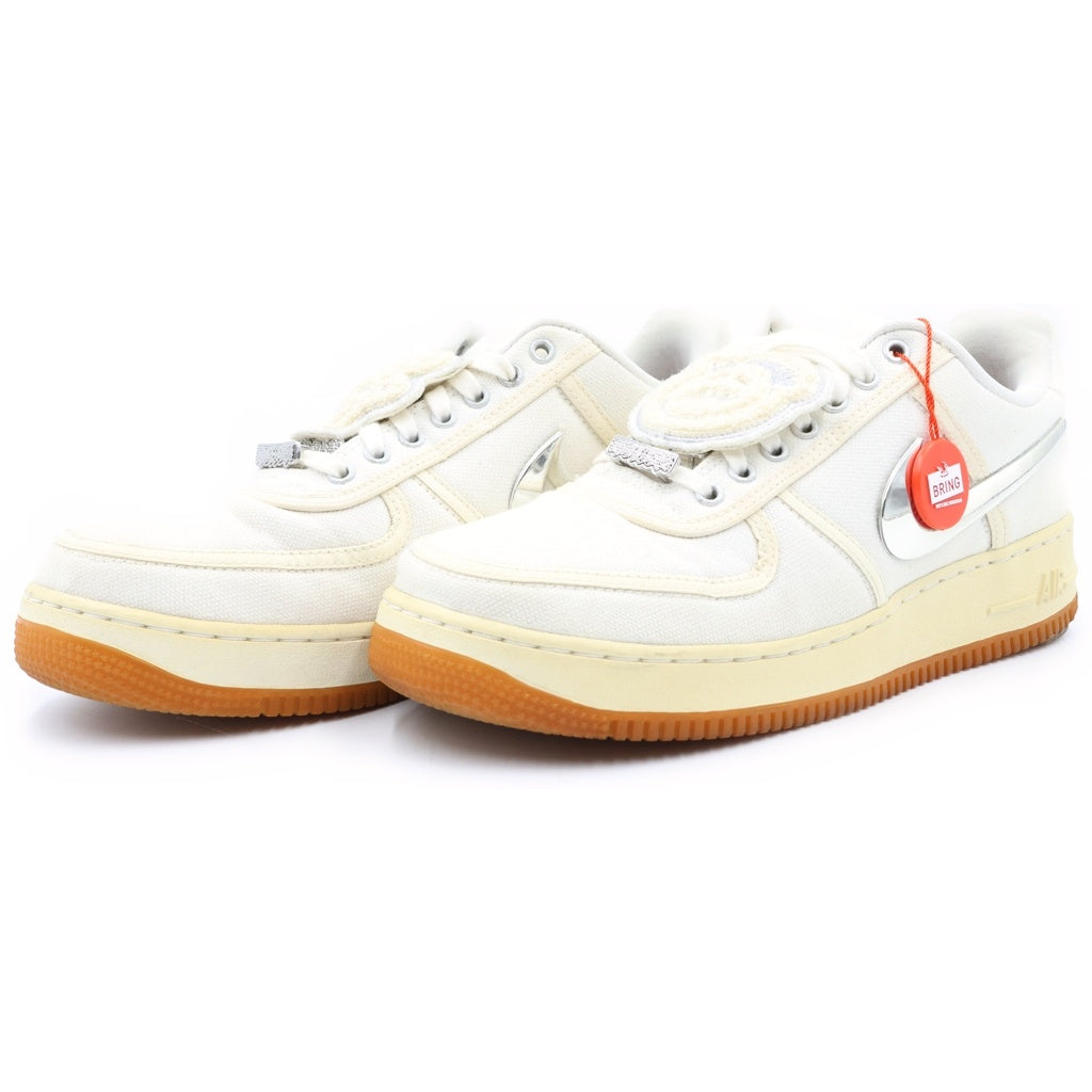 NIKE(ナイキ) ×TRAVIS SCOTT AIR FORCE1 LOW エアフォース1 トラヴィススコット ローカットスニーカー ホワイト US9.5/27.5cm AQ4211-100