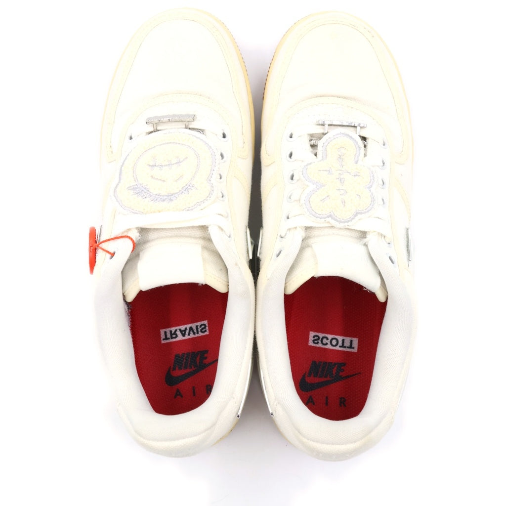 NIKE(ナイキ) ×TRAVIS SCOTT AIR FORCE1 LOW エアフォース1 トラヴィススコット ローカットスニーカー ホワイト US9.5/27.5cm AQ4211-100