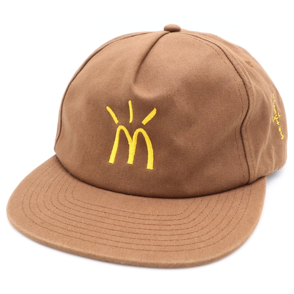 Cactus Jack(カクタスジャック) ×McDonald's CACTUS ARCHES CAP マクドナルド ロゴ刺繍 6パネル キャップ ブラウン