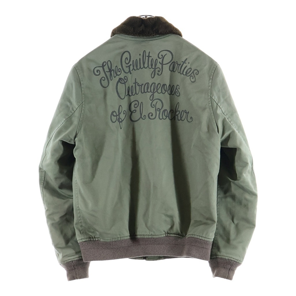 WACKO MARIA(ワコマリア) B-10 JACKET バックロゴ ファーカラー フライトジャケット カーキ