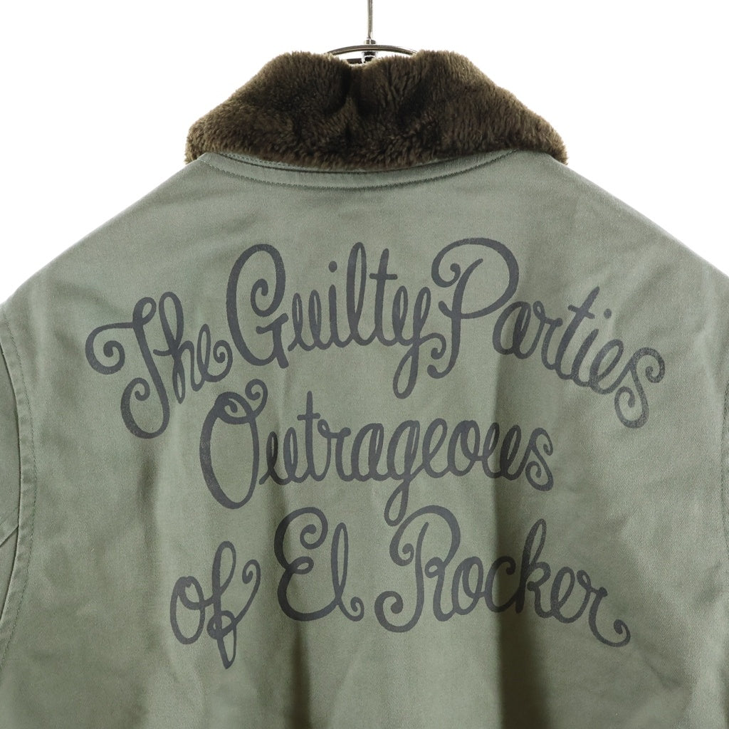 WACKO MARIA(ワコマリア) B-10 JACKET バックロゴ ファーカラー フライトジャケット カーキ