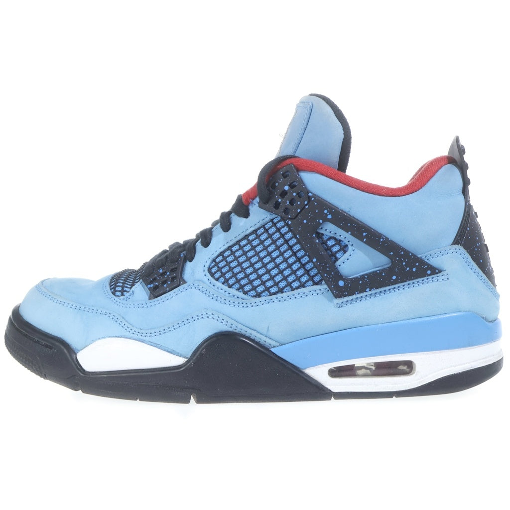 NIKE(ナイキ) ×TRAVIS SCOTT AIR JORDAN 4 RETRO CACTUS JACK トラヴィススコット エアジョーダン ハイカットスニーカー ブルー US9.5/27.5cm 308497-406