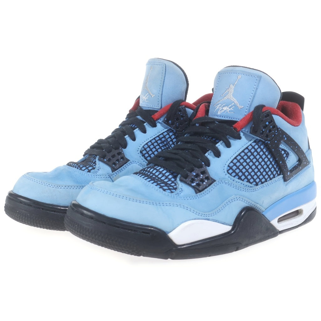 NIKE(ナイキ) ×TRAVIS SCOTT AIR JORDAN 4 RETRO CACTUS JACK トラヴィススコット エアジョーダン ハイカットスニーカー ブルー US9.5/27.5cm 308497-406