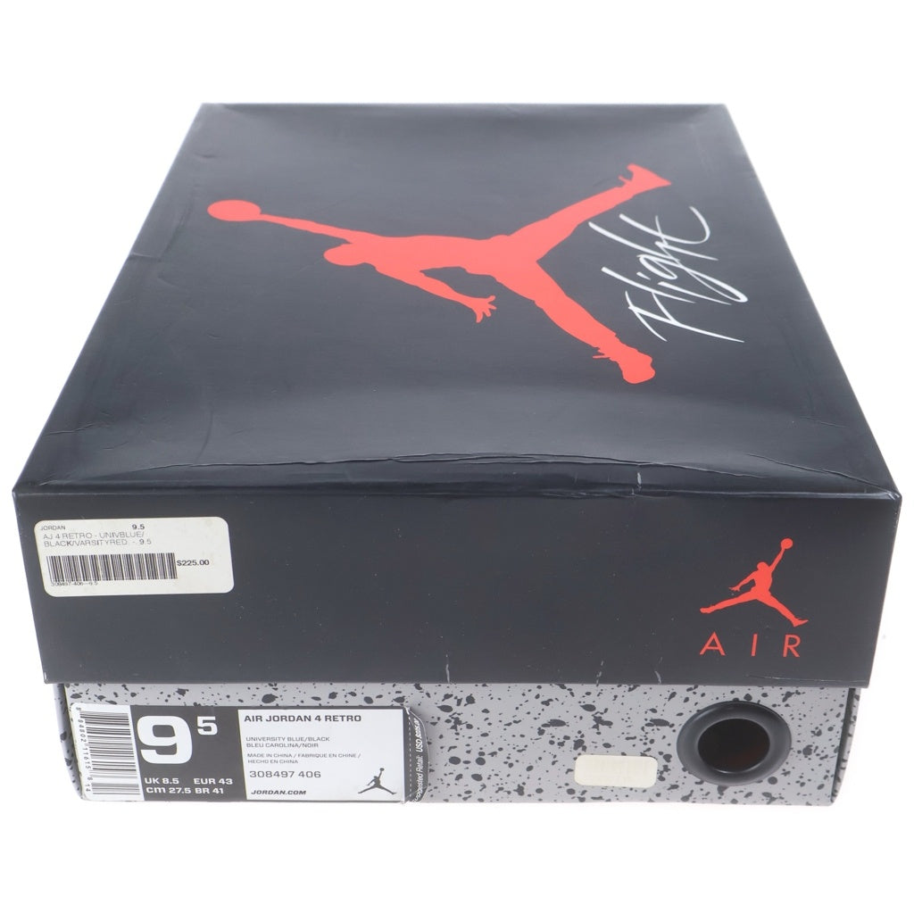 NIKE(ナイキ) ×TRAVIS SCOTT AIR JORDAN 4 RETRO CACTUS JACK トラヴィススコット エアジョーダン ハイカットスニーカー ブルー US9.5/27.5cm 308497-406