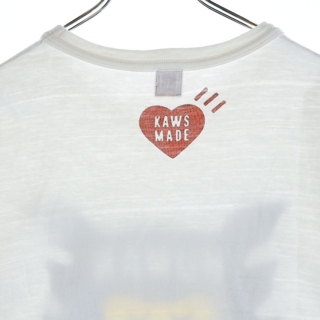HUMAN MADE(ヒューマンメイド) ×KAWS T-Shirt ♯1 カウズ 両面プリント クルーネック半袖Tシャツ カットソー ホワイト
