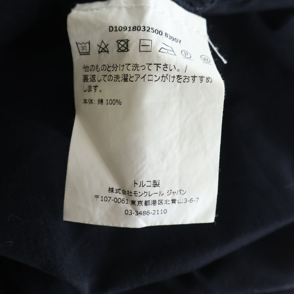 MONCLER(モンクレール) 19SS ダブルロゴワッペン クルーネック半袖Tシャツ カットソー ブラック D10918032500 8390Y D10918032500 8390Y