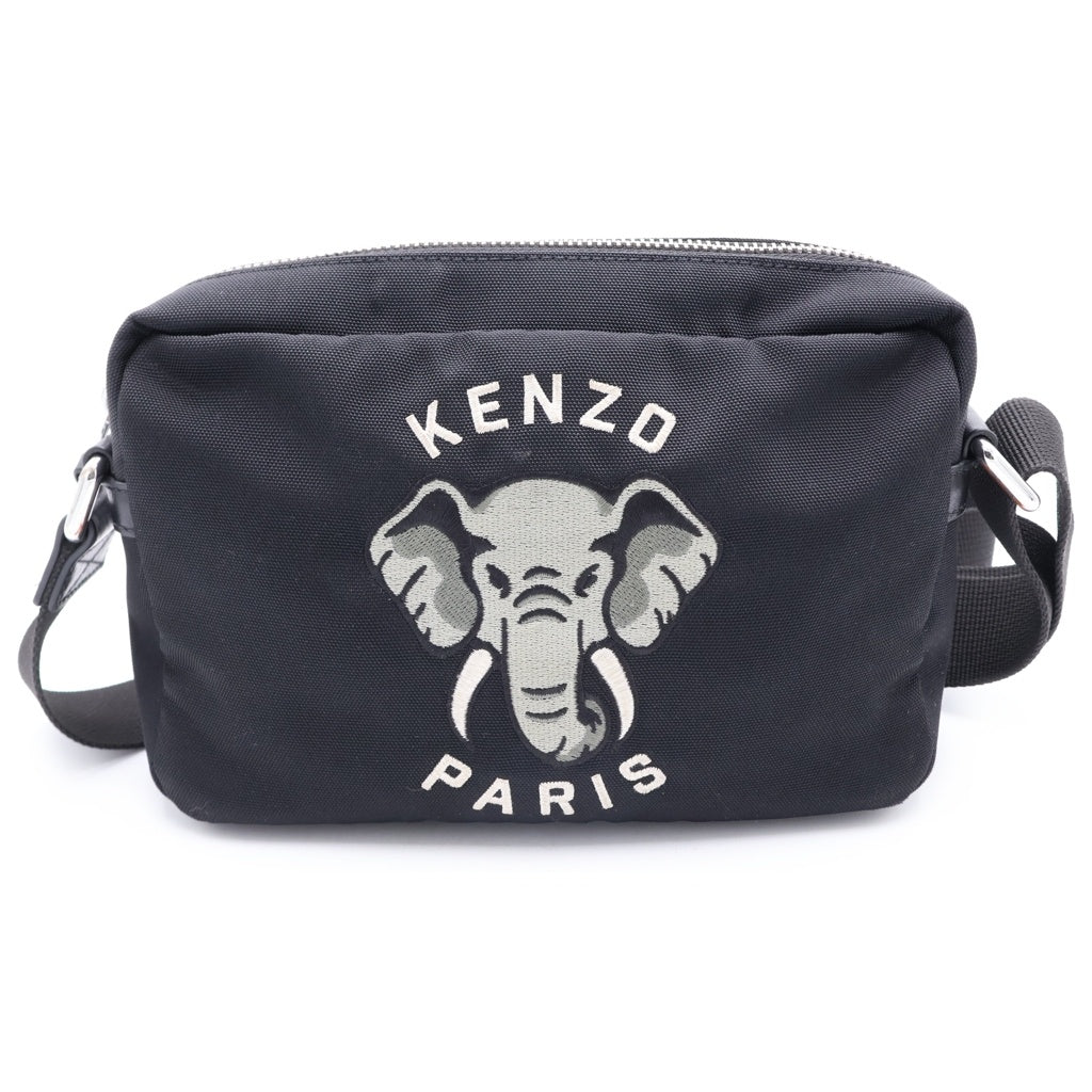 KENZO(ケンゾー) Crossbody Bag Elephant フロント 刺繍 クロスボディバッグ ブラック FE55SA618F21 レディース