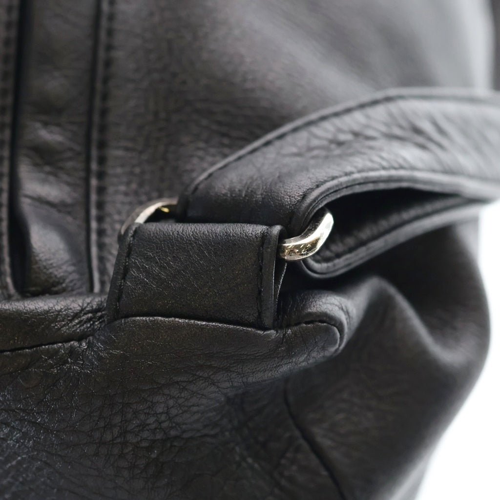 discord Yohji Yamamoto(ディスコード ヨウジヤマモト) 25AW Y BACKPACK レザー バックパック リュック ブラック DA-194-790