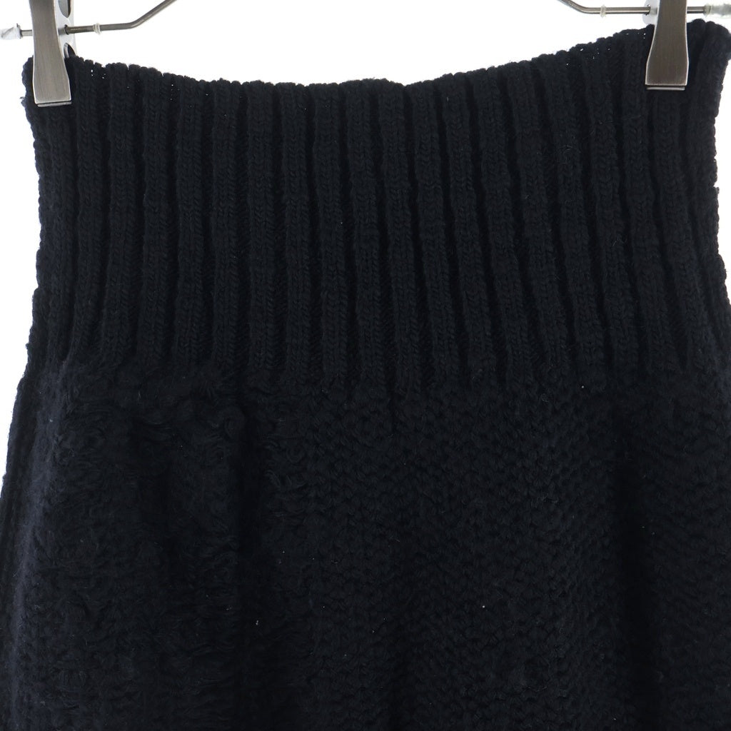 Y's(ワイズ) 3G TUCK ROBE PATTERN BACK SLIT SKIRT バックスリット スカート ブラック レディース YE-K75-182