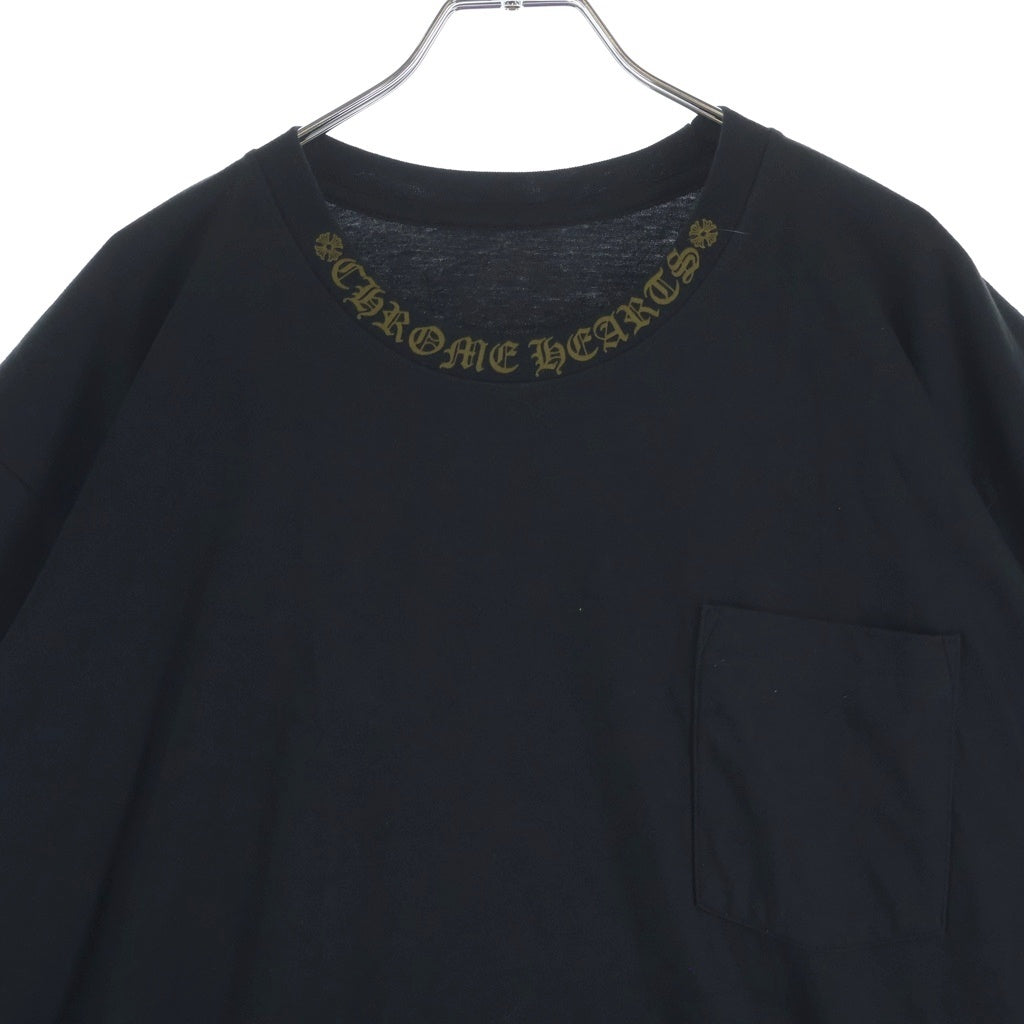 CHROME HEARTS(クロムハーツ) Neck Logo S/S TEE ネックロゴ 半袖Tシャツ カットソー ブラック/ゴールド