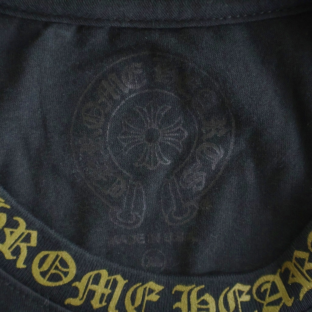 CHROME HEARTS(クロムハーツ) Neck Logo S/S TEE ネックロゴ 半袖Tシャツ カットソー ブラック/ゴールド
