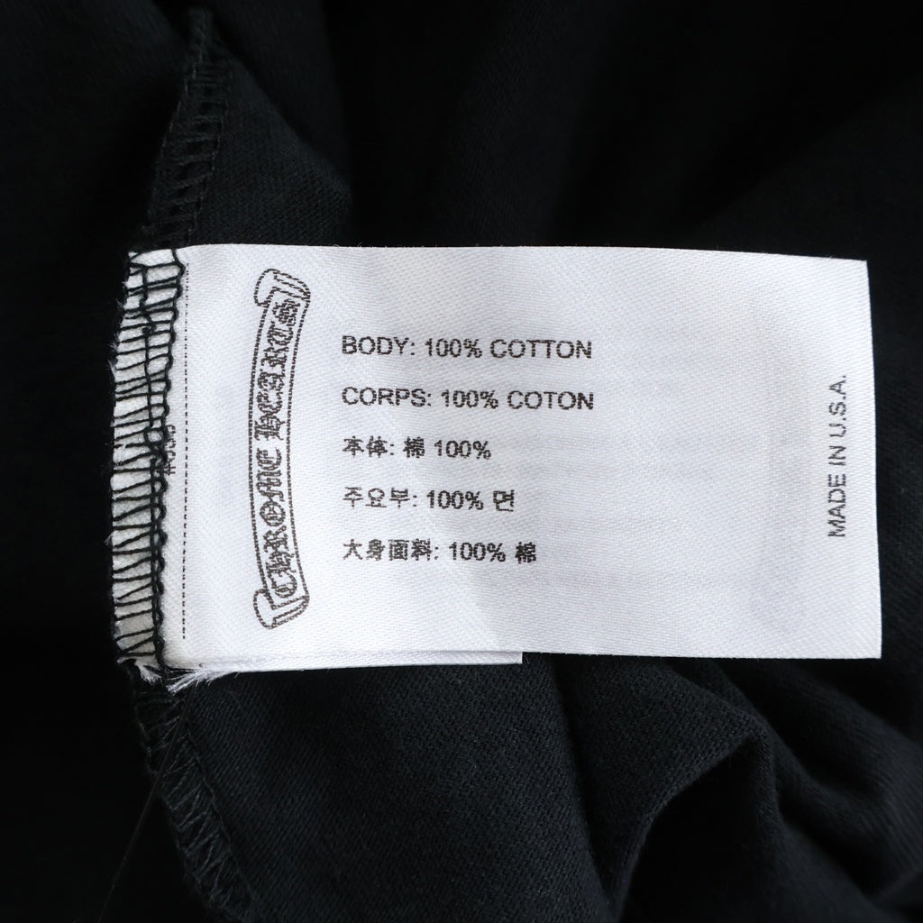 CHROME HEARTS(クロムハーツ) Neck Logo S/S TEE ネックロゴ 半袖Tシャツ カットソー ブラック/ゴールド