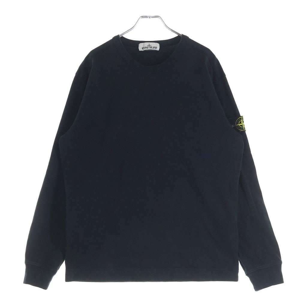 STONE ISLAND(ストーンアイランド) Long Sleeve Sweat ロゴワッペン付き クルーネック 長袖Tシャツ ブラック 731564450