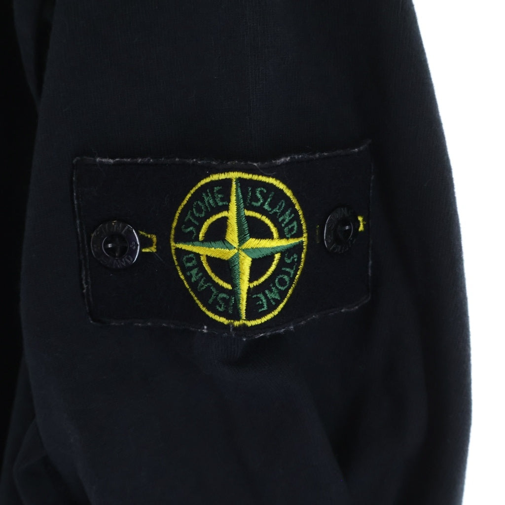 STONE ISLAND(ストーンアイランド) Long Sleeve Sweat ロゴワッペン付き クルーネック 長袖Tシャツ ブラック 731564450