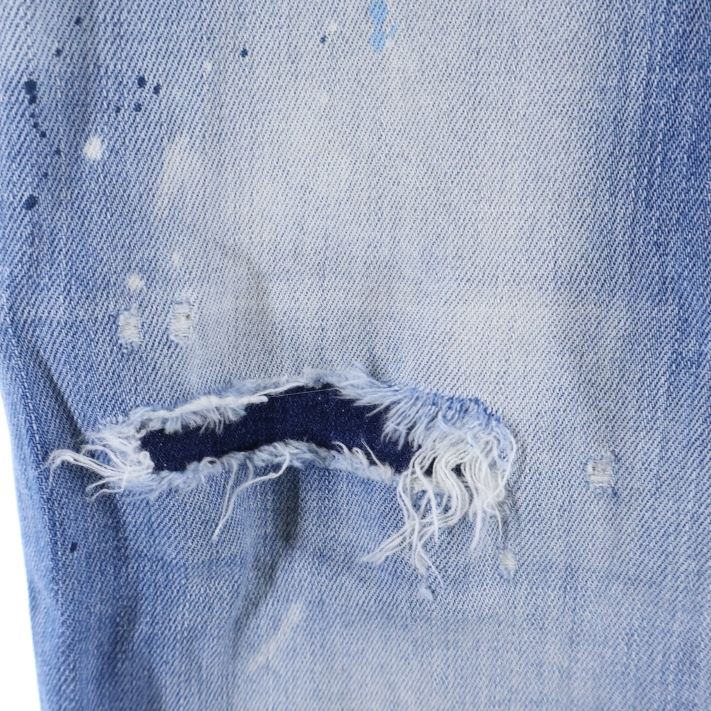 DSQUARED2(ディースクエアード) Skater Jean S71LB0638 S30342 スケータージーンズ ダメージ加工 ボタンフライ デニムパンツ ブルー