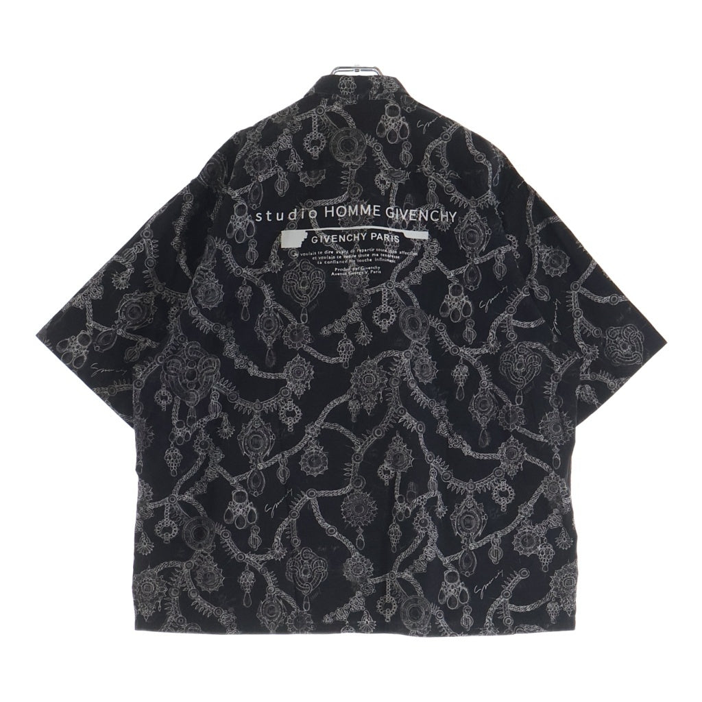 GIVENCHY(ジバンシィ) LOOSE FIT BM60KX13BE ルーズフィット 総柄 半袖シャツ ブラック