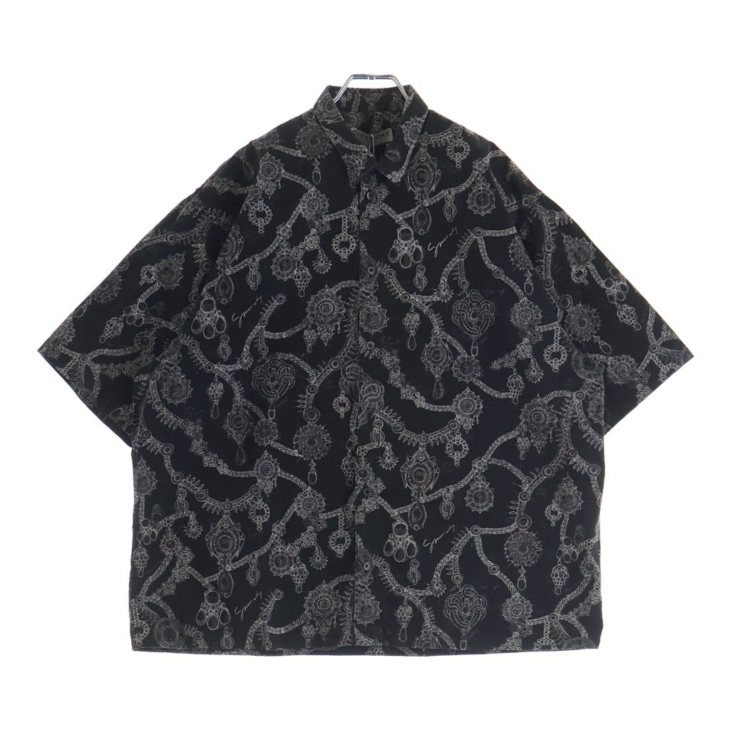 GIVENCHY(ジバンシィ) LOOSE FIT BM60KX13BE ルーズフィット 総柄 半袖シャツ ブラック
