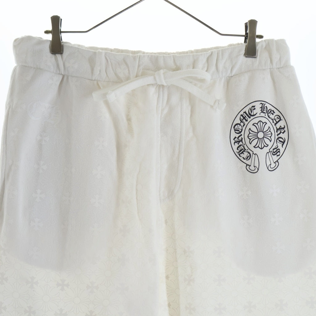 CHROME HEARTS(クロムハーツ) SWEAT PANTS CHプラス総柄 ホースシュープリント スウェットパンツ ホワイト