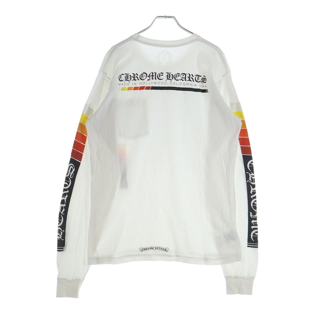 CHROME HEARTS(クロムハーツ) Neon Bar Logo L/S Tee ネオンバーロゴ グラデーションプリント 長袖Tシャツ カットソー ホワイト