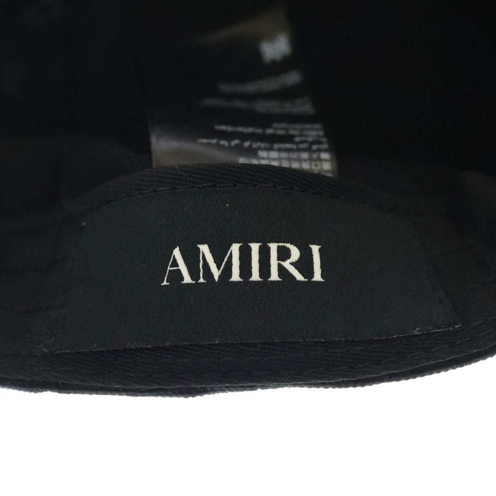 AMIRI(アミリ) 24AW FULL CANVAS MA HAT AMHACP1016 フルキャンバス MAロゴ ベースボールキャップ ブラック