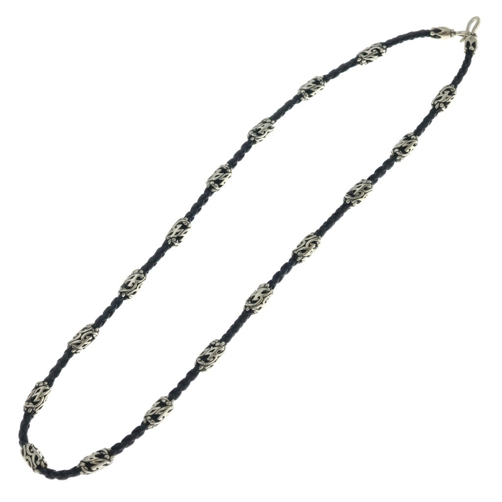 Personal Jesus(パーソナルジーザス) BLACK SPINEL NECKLACE W/PJ DAGGER ブラックスピネル ダブルPJダガー ネックレス シルバー/ブラック