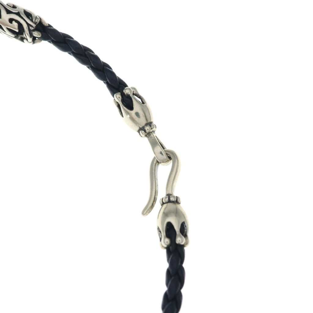 Personal Jesus(パーソナルジーザス) BLACK SPINEL NECKLACE W/PJ DAGGER ブラックスピネル ダブルPJダガー ネックレス シルバー/ブラック