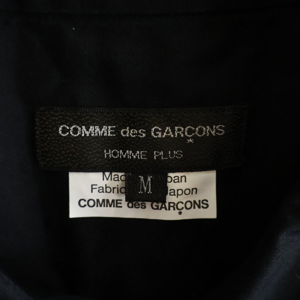COMME des GARCONS HOMME PLUS(コムデギャルソンオムプリュス) 17SS フロントボタン 襟付き コットン ロング長袖シャツ ブラック PS-B040
