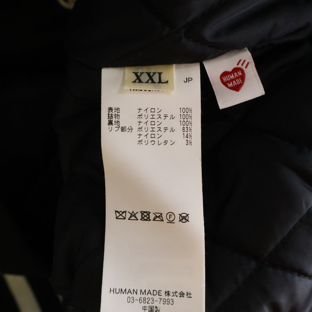 HUMAN MADE(ヒューマンメイド) NYLON STADIUM JACKET ハートプリント ナイロン スタジアムジャケット ブラック HM30JK038