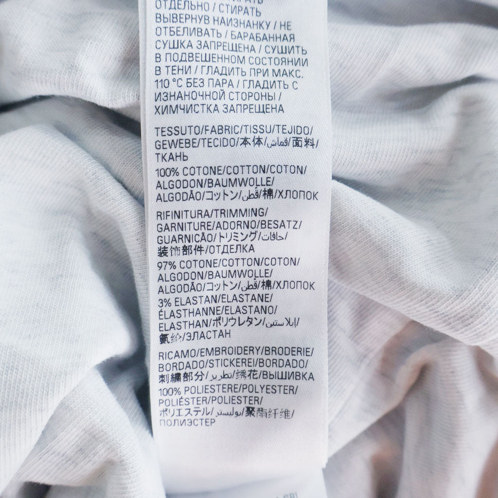 BALENCIAGA(バレンシアガ) 24SS Inside Out Tee インサイドアウト ロゴ刺繍 モックネック 半袖Tシャツ カットソー グレー 787358 TQVU5