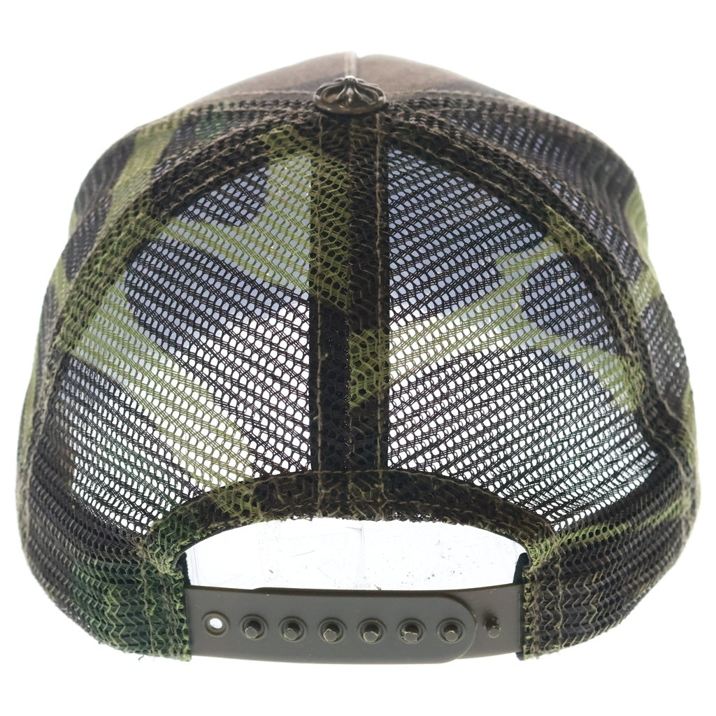CHROME HEARTS(クロムハーツ) TRUCKER CAP トラッカーキャップ CHパッチ クロスボール カモフラ メッシュ帽子 カーキ
