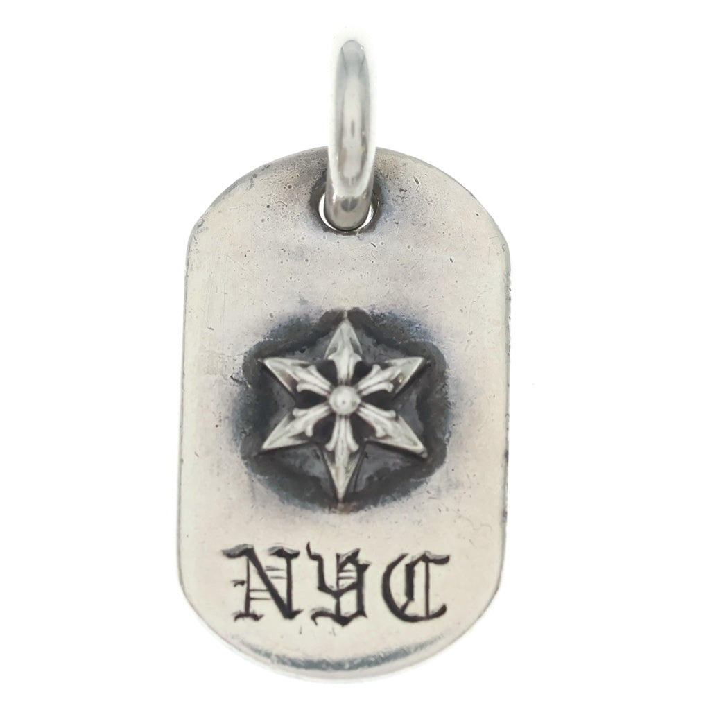 CHROME HEARTS(クロムハーツ) RAISED STAR DOGTAG NYC限定 レイズドスター ドッグタグ ペンダントトップ シルバー