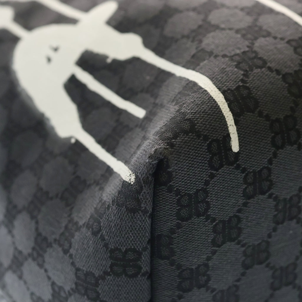 BALENCIAGA(バレンシアガ) ×GUCCI The Hacker Project Large Tote Bag グッチ ハッカープロジェクト キャンバス トートバッグ ブラック 680127