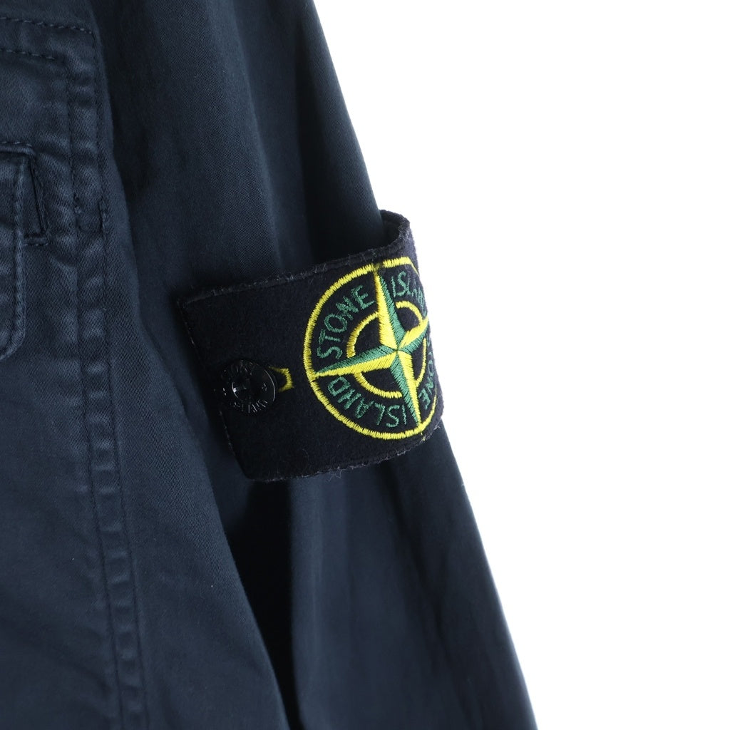 STONE ISLAND(ストーンアイランド) TRETCH ORGANIC COTTON JACKET ロゴワッペン付き ジップアップ オーガニックコットンジャケット ネイビー L1S151200015 S0012
