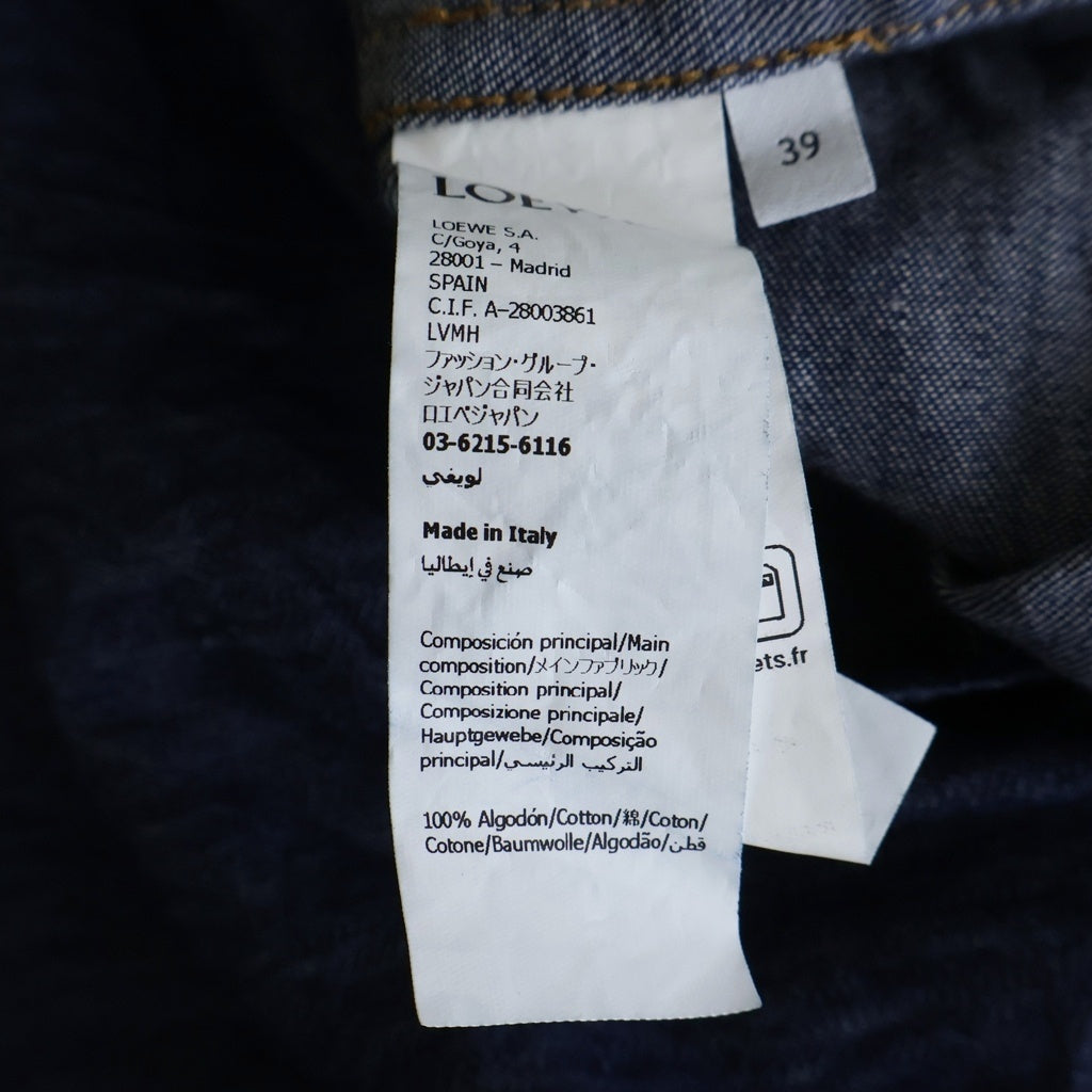 LOEWE(ロエベ) Denim Shirt アナグラム 刺繍 半袖デニムシャツ インディゴ H526Y1DX05