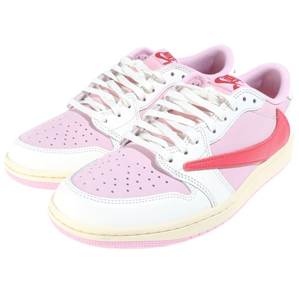 NIKE(ナイキ) ×Travis Scott AIR JORDAN 1 RETRO LOW OG SAIL TROPICAL PINK エアジョーダン1 レトロ セイル トロピカルピンク ローカットスニーカー IQ7604-101