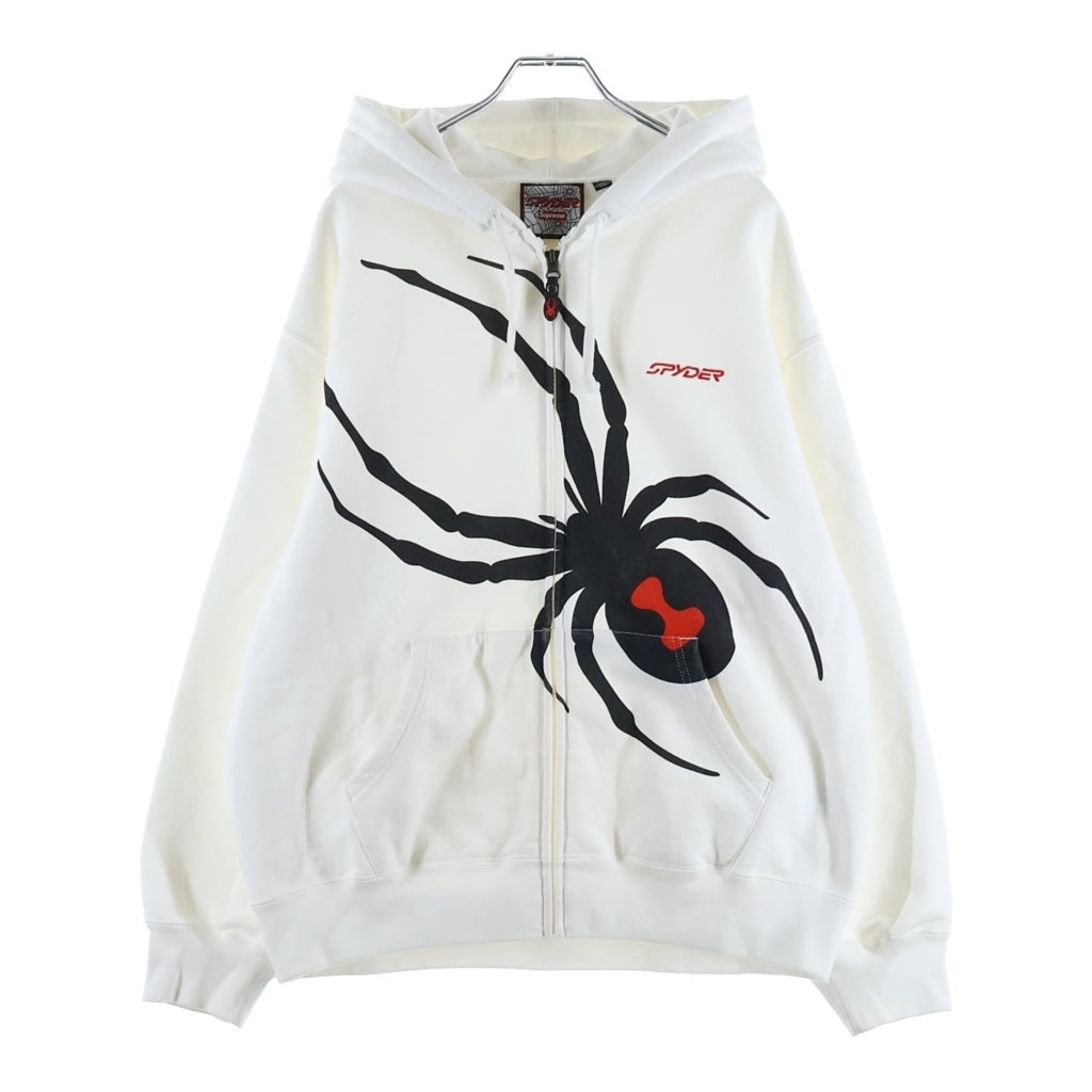 SUPREME(シュプリーム) 24AW ×SPYDER Zip Up Hooded Sweatshirt スパイダー スウェットジップパーカー ホワイト/ブラック -