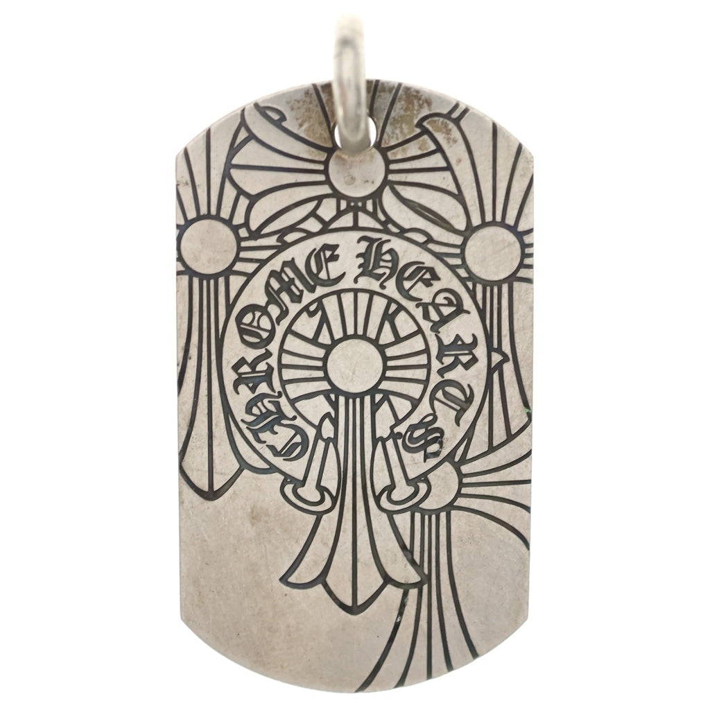 CHROME HEARTS(クロムハーツ) D TAG LRG GOD BLESS ラージゴッドブレス ドッグタグ ペンダントトップ シルバー -