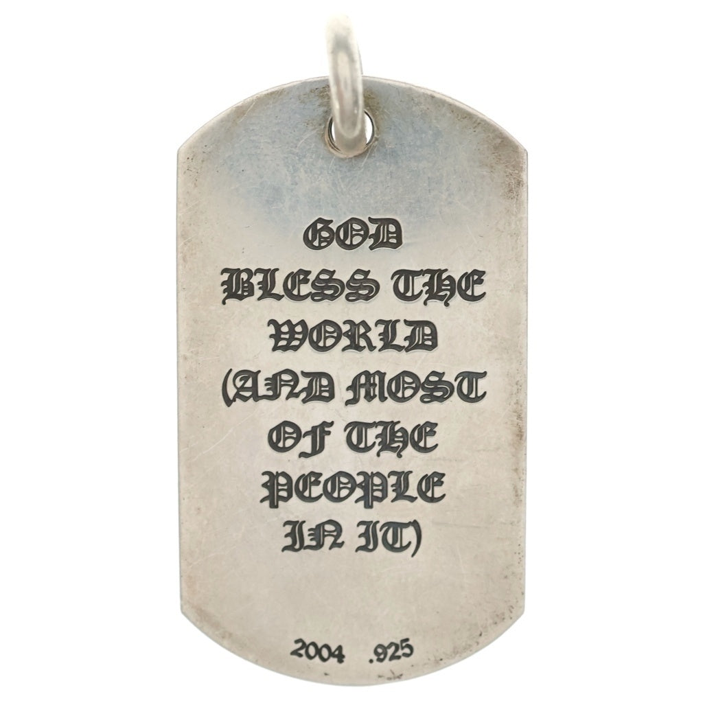 CHROME HEARTS(クロムハーツ) D TAG LRG GOD BLESS ラージゴッドブレス ドッグタグ ペンダントトップ シルバー -
