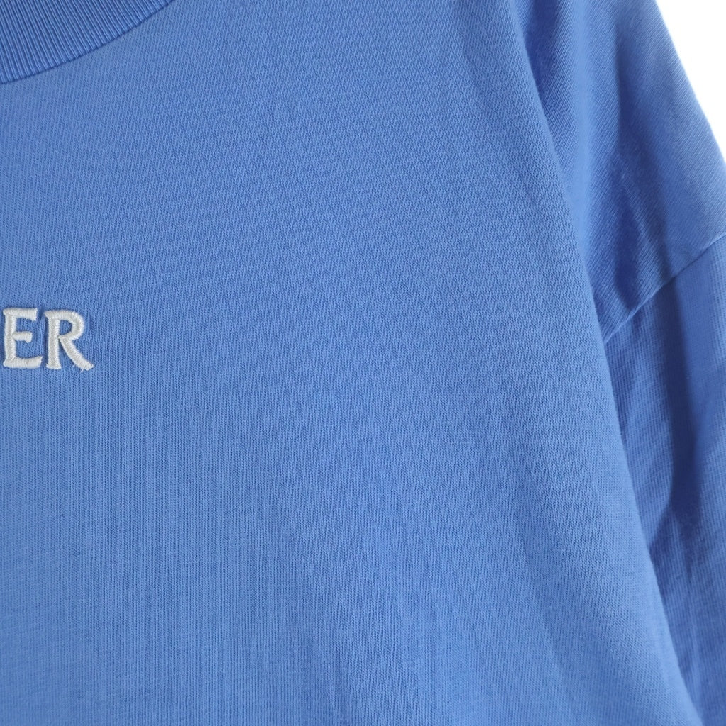 MONCLER(モンクレール) 22AW フロントロゴ クルーネック半袖Tシャツ カットソー ライトブルー H20918C00032 8390T