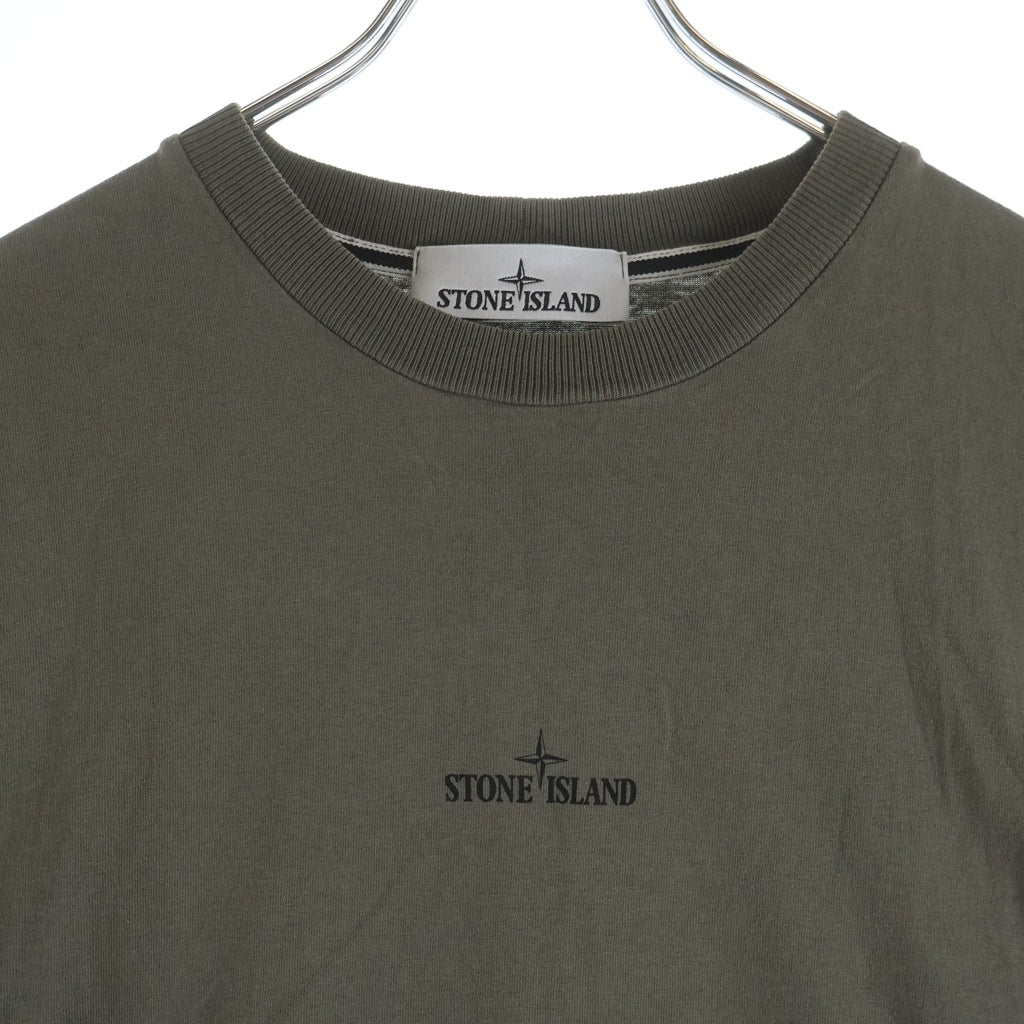 STONE ISLAND(ストーンアイランド) 24AW T-SHIRT フロントロゴプリント クルーネック 半袖Tシャツ カットソー カーキ 81152NS81