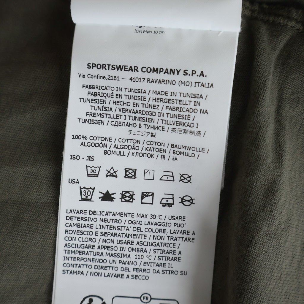 STONE ISLAND(ストーンアイランド) 24AW T-SHIRT フロントロゴプリント クルーネック 半袖Tシャツ カットソー カーキ 81152NS81