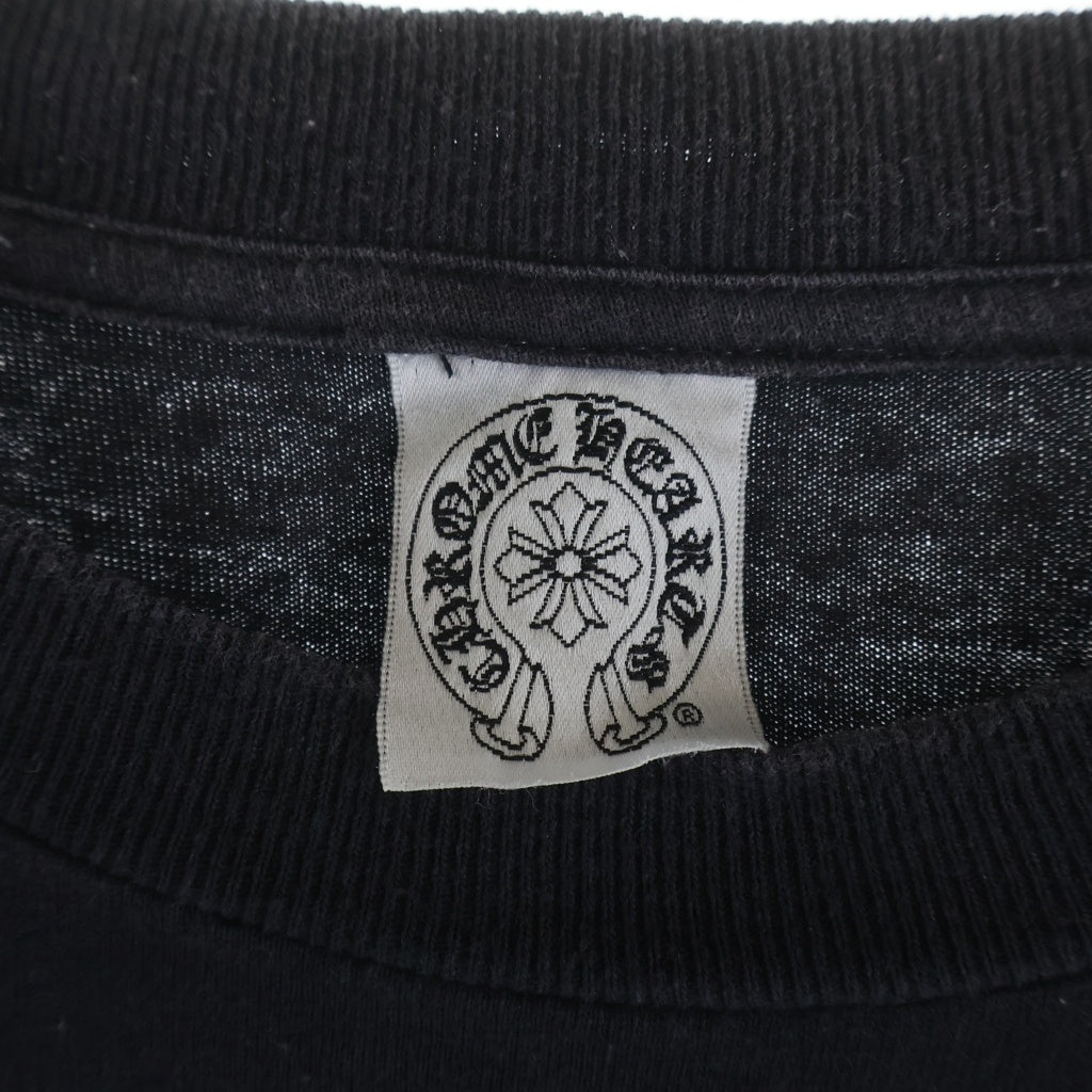 CHROME HEARTS(クロムハーツ) OLD CH PLS CROSS TEE オールド バックCHプラス クロスプリント 半袖Tシャツ カットソー ブラック/ピンク